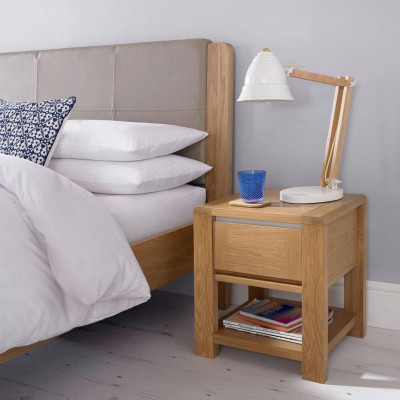 Giường Casa bọc nệm gỗ sồi