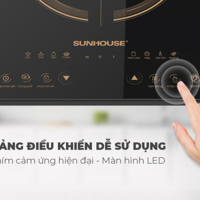 Bếp Từ Đơn Sunhouse SHD6803 (2000W) - Kèm Nồi Lẩu - Hàng Chính Hãng