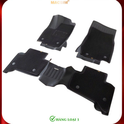 Thảm lót sàn ô tô 2 lớp cao cấp dành cho xe Toyota Prado 2025+ (sd3) nhãn hiệu Macsim chất liệu TPE màu đen