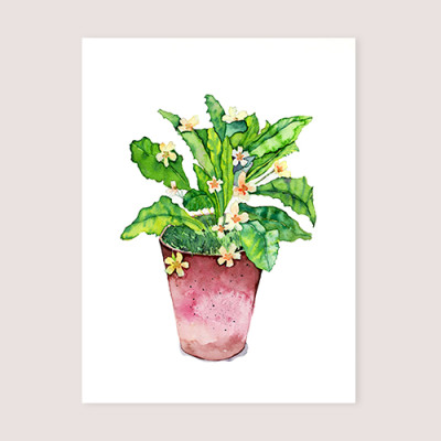 Giấy vẽ màu nước A6 lỡ vẽ các hình dễ thương, giấy vẽ chuyên dụng có vân nhập từ Ý, chất giấy 224gsm 40 tờ CTB784 Green Art - Hàng chính hãng