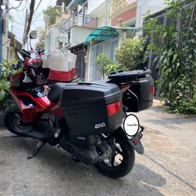 Thùng hông givi E22N, baga hông SBL Univerval, baga sau lắp cho xe SR Airblade 125/150