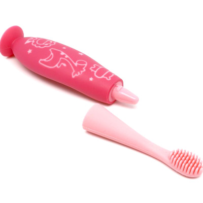 Đầu bàn chải silicon thay thế cho bé Marcus & Marcus - Hồng