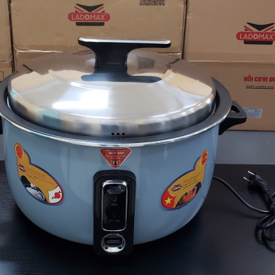Nồi cơm điện công nghiệp Ladomax Nhật dung tích 3.6/4.2/5.6/8.5/10/16L kèm vỉ hấp chống cháy cơm-Hàng chính hãng