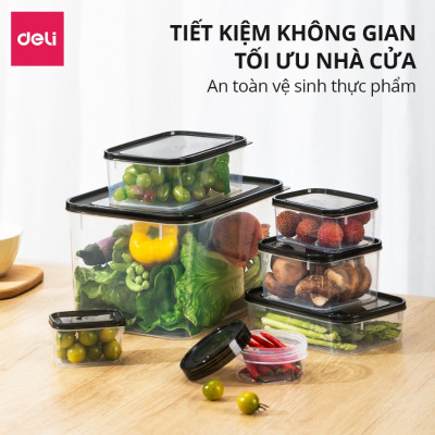 [COMBO 15 HỘP] Bộ hộp 15 chi tiết hộp đựng thực phẩm DELIxVUSIGN đủ size từ 150 - 8500ml dùng được cho lò vi sóng
