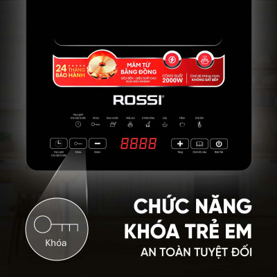 Bếp Từ Đơn Tân Á Đại Thành Rossi RS-1020CE01 Kèm Nồi - Hàng Chính Hãng Bảo Hành 24 Tháng