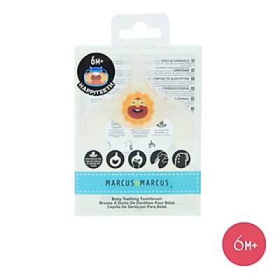 Bàn chải đánh răng kiêm gặm nướu silicon cho bé Marcus & Marcus, từ 6 tháng - Marcus