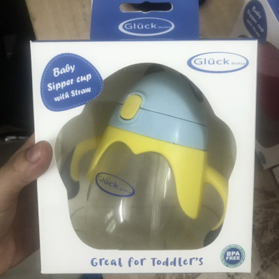 Bình tập uống có ống hút Gluck Baby