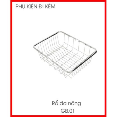 {CHÍNH HÃNG} Chậu rửa 2 hố cân phụ kiện đi kèm chât liệu Inox 304 cao cấp mã GC.A7843 thương hiệu GERARI
