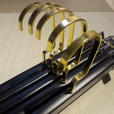 Bộ 10 & 20 Móc Kẹp Quần Bằng Gỗ Sơn Đen LUXURY