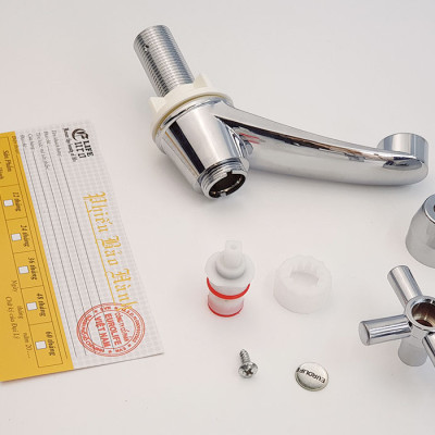 Vòi Lavabo lạnh nhựa ABS mạ Chrome Eurolife EL-LA05 (Trắng bạc)