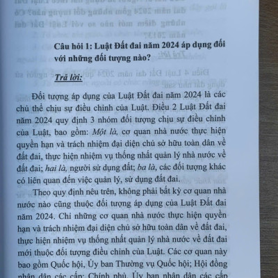 200 câu hỏi và trả lời về Luật Đất đai năm 2024