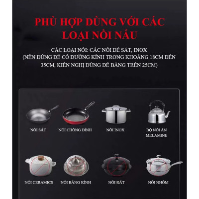 Bếp Điện Từ Đơn Công Nghiệp Tiross TS8042 - 3500W - Phù Hợp Cho Quán - Nhà Hàng - Khách Sạn - Hàng Chính Hãng