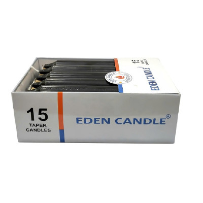 Hộp 15 cây nến thơm thẳng Eden Candle FTRAMART EDC2317 cao 15cm (Đen)