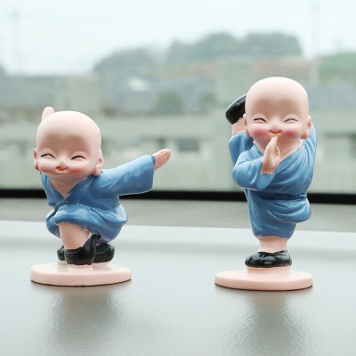 Combo 4 Tượng Chú Tiểu Đánh Võ Dễ Thương Trang Trí Xe Hơi, Bàn Làm Việc, Bonsai PaKaSa