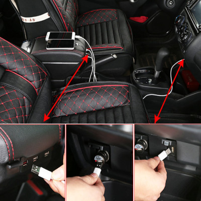 Hộp tỳ tay ô tô, xe hơi cao cấp Toyota Yaris và Vios tích hợp 7 cổng USB 2014-2019 DUSB-YRIS