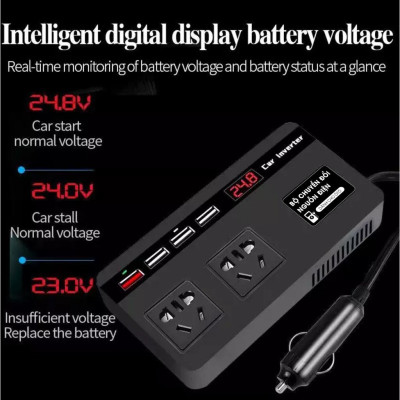 Máy Biến tần điện ô tô, Bộ chuyển đổi điện tự động tẩu sạc DC 12V / 24V sang AC 110V / 220V, Cửa hàng nội thất ô tô Car