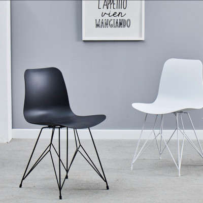 Ghế ăn ghế nhà hàng Ghế cafe fastfood ghế họp nhóm, ghế tiếp khách thân nhựa chân sắt  CC1548-P HCM