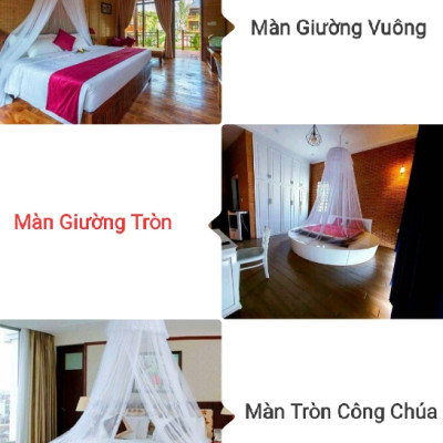 Màn Tròn Công Chúa - Cao Cấp Mộc Miên ( Hình thật )