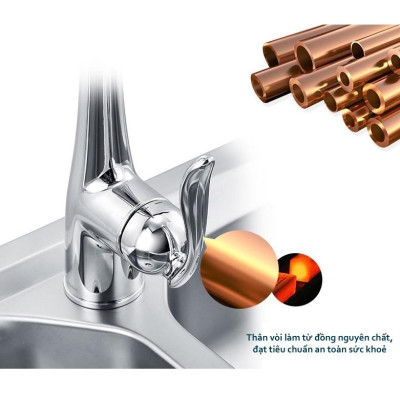 Vòi rửa chén nóng lạnh rút dây Moen