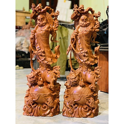 Tượng đạt ma sư tổ bằng gỗ hương đá cao 80cm