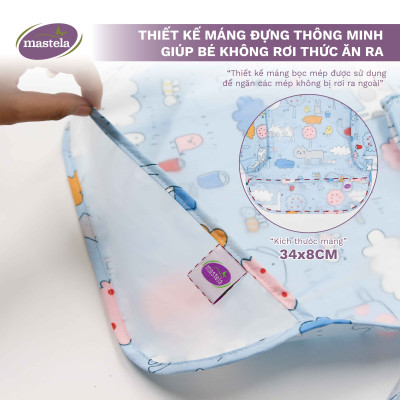 Áo yếm máng dài tay Cotton chống thấm nước cho bé tập ăn dặm, tập vẽ Mastela Dành cho bé từ 0-4 tuổi - Có chọn màu và size