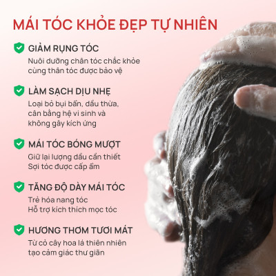 Dầu gội thảo dược Fresh Shampoo giảm rụng tóc, giảm gàu, nuôi dưỡng tóc mềm mượt và chắc khỏe từ gốc 500ml