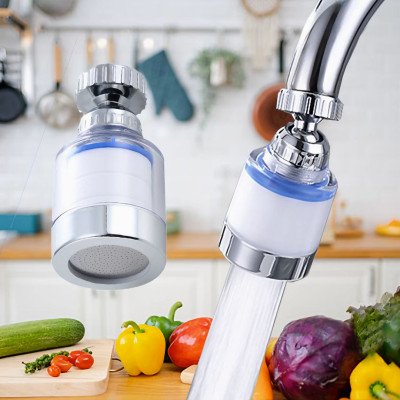 Đầu vòi lọc nước KG057 rửa chén bát giúp tăng áp lực nước, tiết kiệm nước, có lõi lọc nước nano xoay 360 độ - Hàng chính hãng