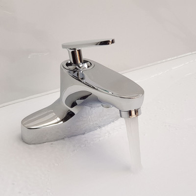 Vòi Lavabo nóng lạnh 2 chân Đồng mạ Chrome Eurolife EL-CAM03 (Trắng bạc)