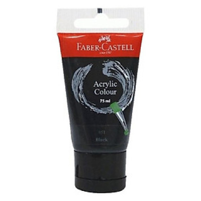 Tuýp Màu Vẽ ACRYLIC 75ML BLACK (Đen) Faber 187599
