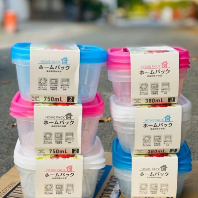 Combo 03 Bộ hộp thực phẩm Nakaya 650ml - Nội địa Nhật Bản (02 hộp/Bộ)