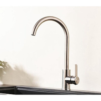 VÒI RỬA bát 2 ĐƯỜNG NÓNG LẠNH INOX SUS304 XƯỚC MỜ, nhãn hiệu ROSLER RL-802, SANG TRỌNG, AN TOÀN, BỀN BỈ DT