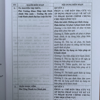 Chỉ dẫn tra cứu và áp dụng pháp luật về xử lý vi phạm hành chính  (được sửa đổi, bổ sung năm 2020) - Quyển 1 và Quyển 2