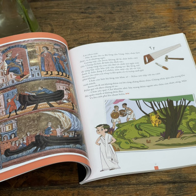 [Sách khổ lớn, có in màu minh họa] TỦ SÁCH THƯỞNG NGOẠN HỘI HỌA – THẦN THOẠI TRONG 20 KIỆT TÁC NGHỆ THUẬT - Charlotte Grossetête - Sabine du Mesnil - NXB Kim Đồng