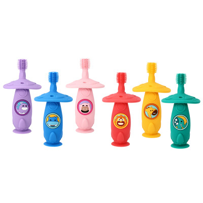 Bàn chải tập đánh răng và mát xa nướu silicon 360 cho bé Marcus & Marcus, từ 12 tháng - Lola