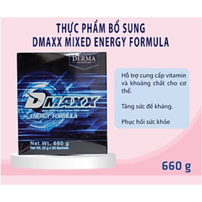 DMAXX thức uống bổ sung vitamin năng lượng có đường DAMODE 20 gói dùng thử màu xanh