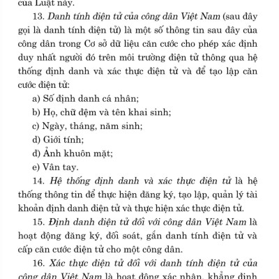 Luật Căn cước công dân (bản in 2024)