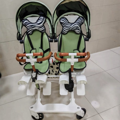Xe đôi đẩy em bé đôi nhẹ có thể ngồi và nằm- gấp gọn khi đi du lịch ( sẵn hàng)