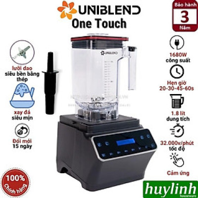 Máy xay sinh tố công nghiệp Uniblend One Touch - 1680W - Dung tích 1.8 lít - Điều khiển cảm ứng [Hàng chính hãng]