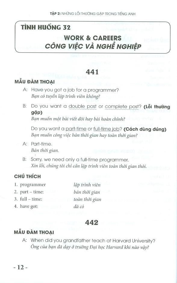 Những Lỗi Thường Gặp Trong Tiếng Anh Khi Nói Chuyện Với Người Nước Ngoài - Tập 2