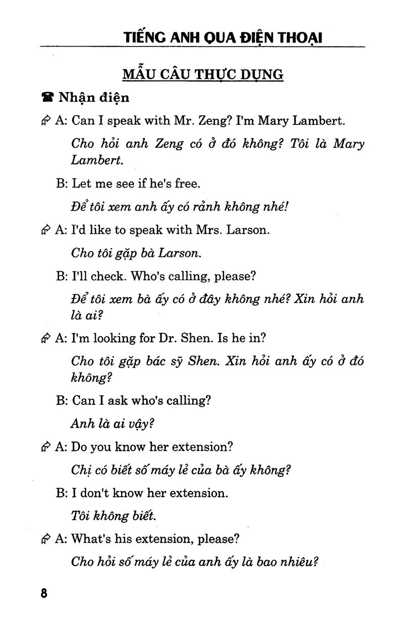 Tiếng Anh Qua Điện Thoại - Kèm CD