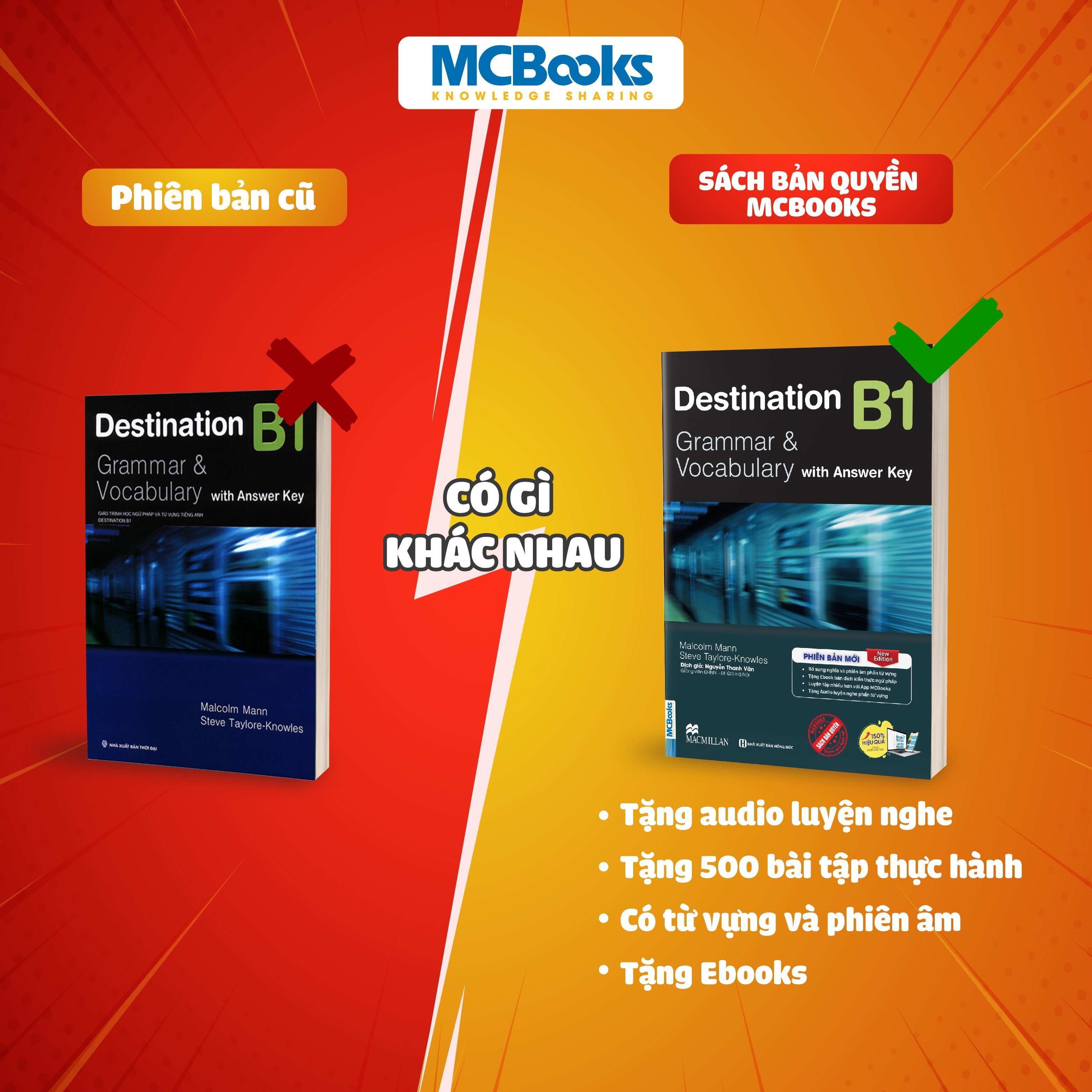 Sách Destination B1 & B2 Grammar and Vocabulary Kèm Đáp Án Lẻ/Combo - MCBOOKS - BẢN QUYỀN