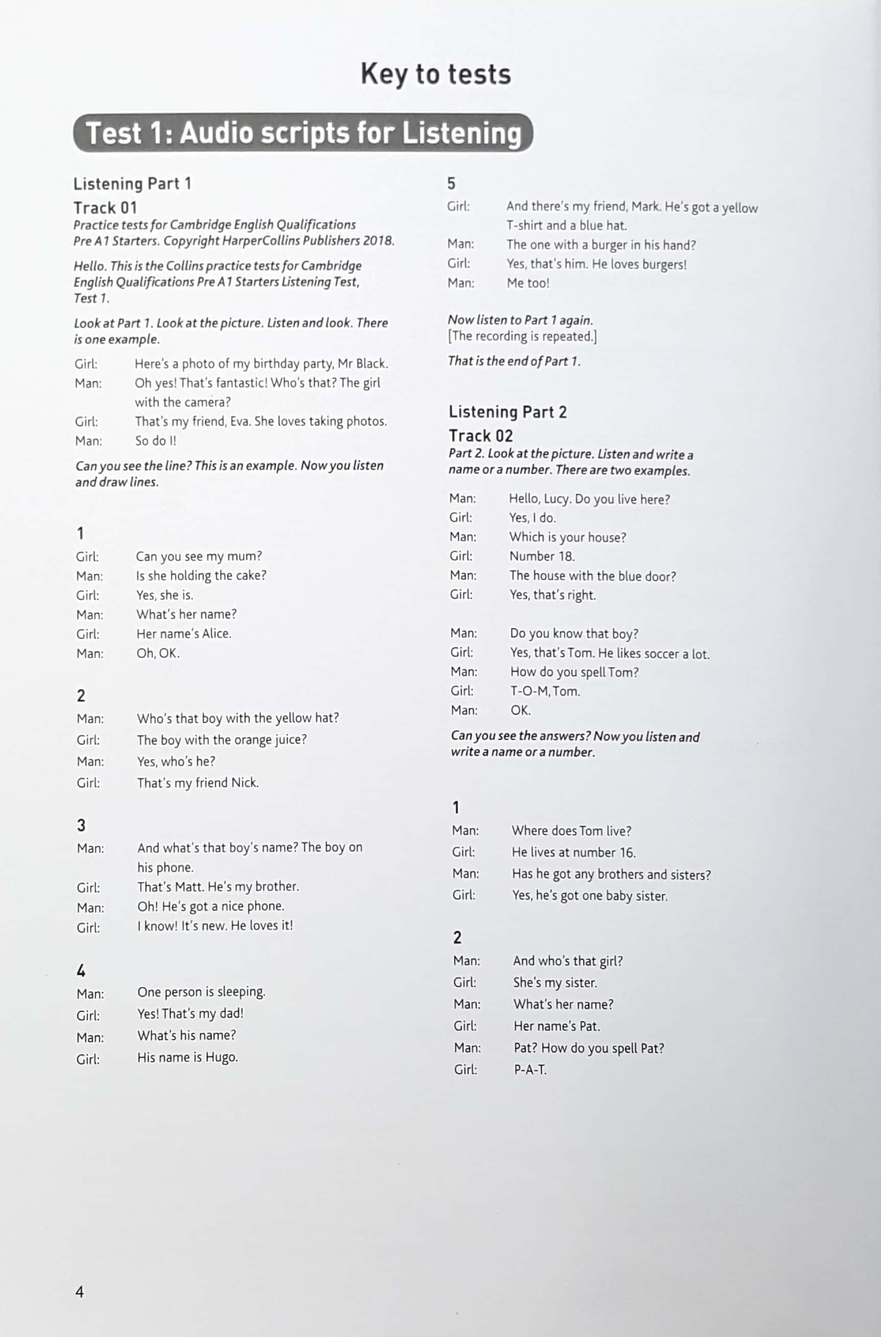 Collins - Pre A1 Starters - Three Practice Tests - Kèm 1 MP3 (Format 2018)