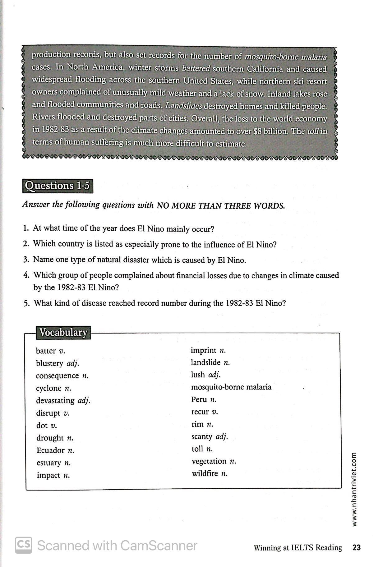 Winning At IELTS Reading (Không CD)