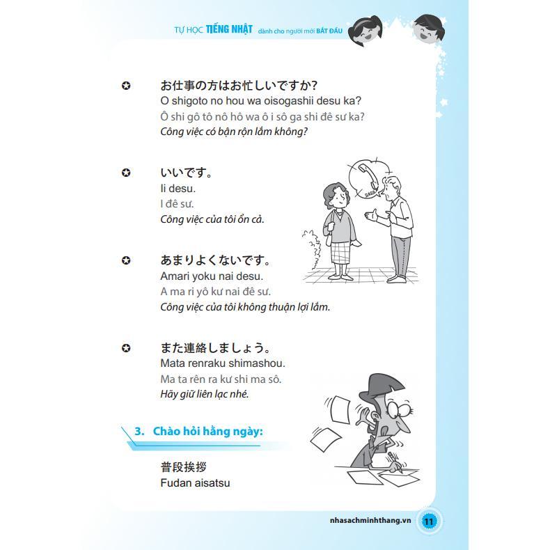 Sách - Tự Học Tiếng Nhật Dành Cho Người Mới Bắt Đầu - Minh Thắng
