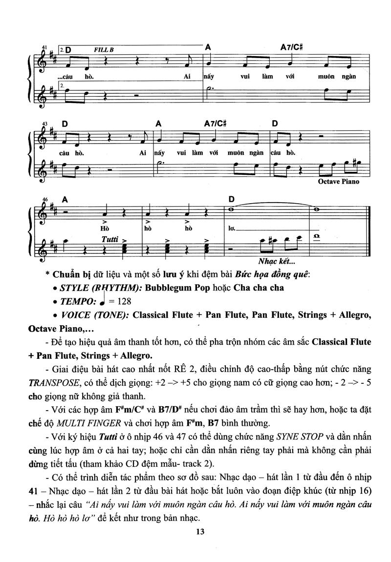 Thực Hành Đệm Organ - Tình Ca Quê Hương (Kèm CD)