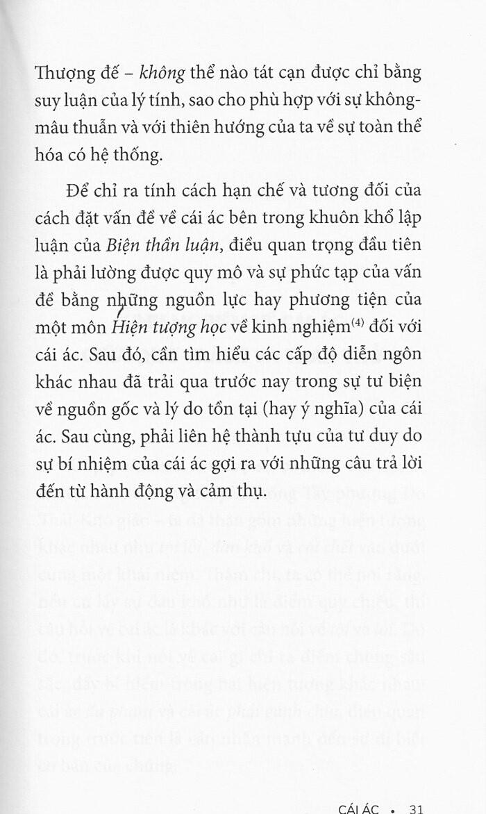 Cái Ác - Một Thách Thức Đối Với Tiết Học Và Thần Học