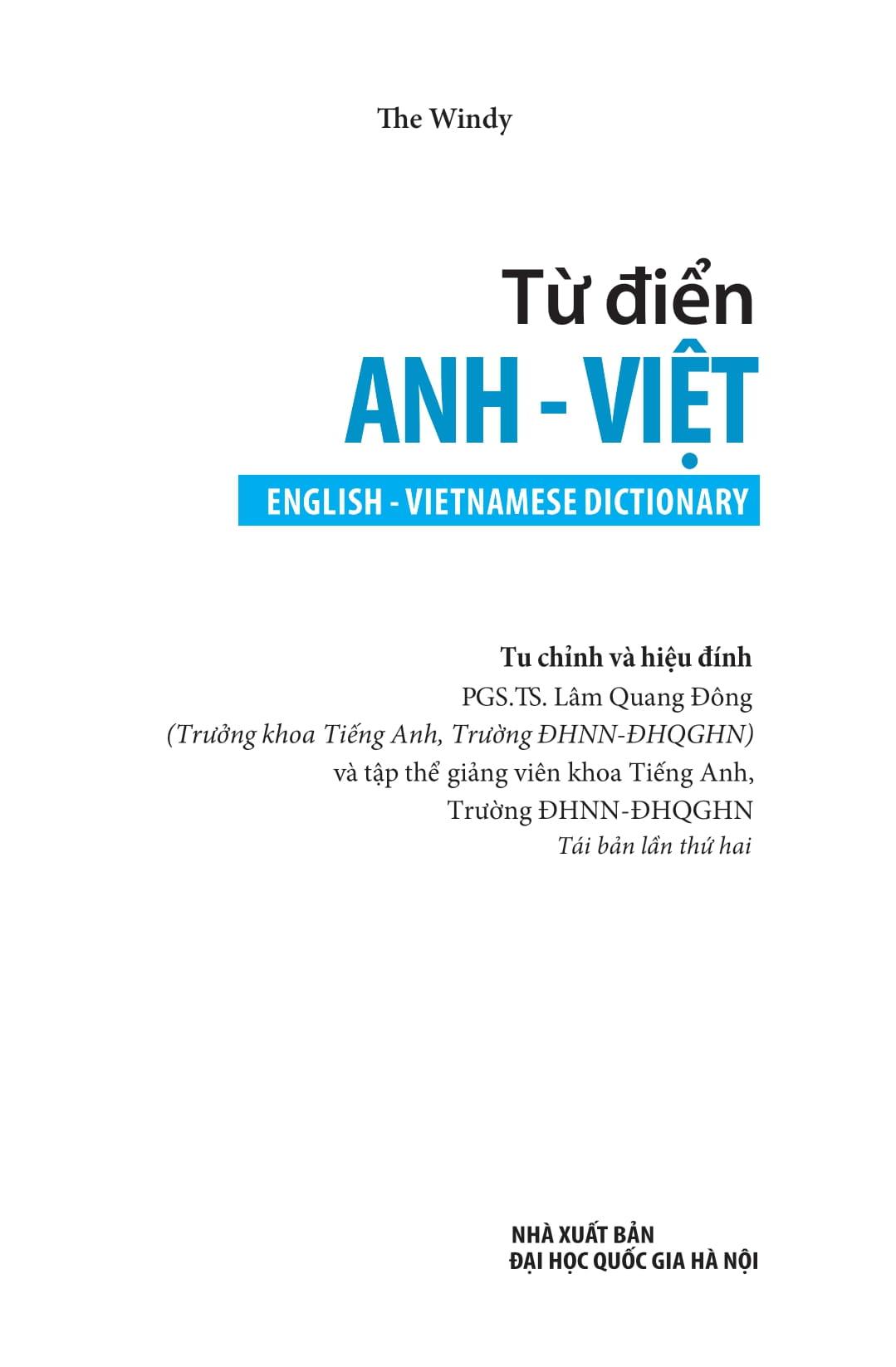 Từ Điển Anh-Việt - Bản Quyền