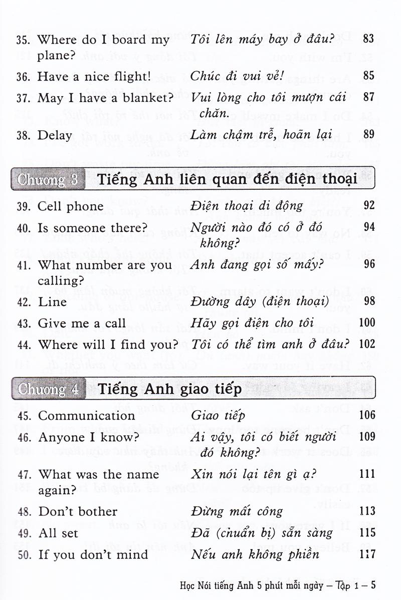 Học Nói Tiếng Anh 5 Phút Mỗi Ngày - Tập 1 (Kèm CD)
