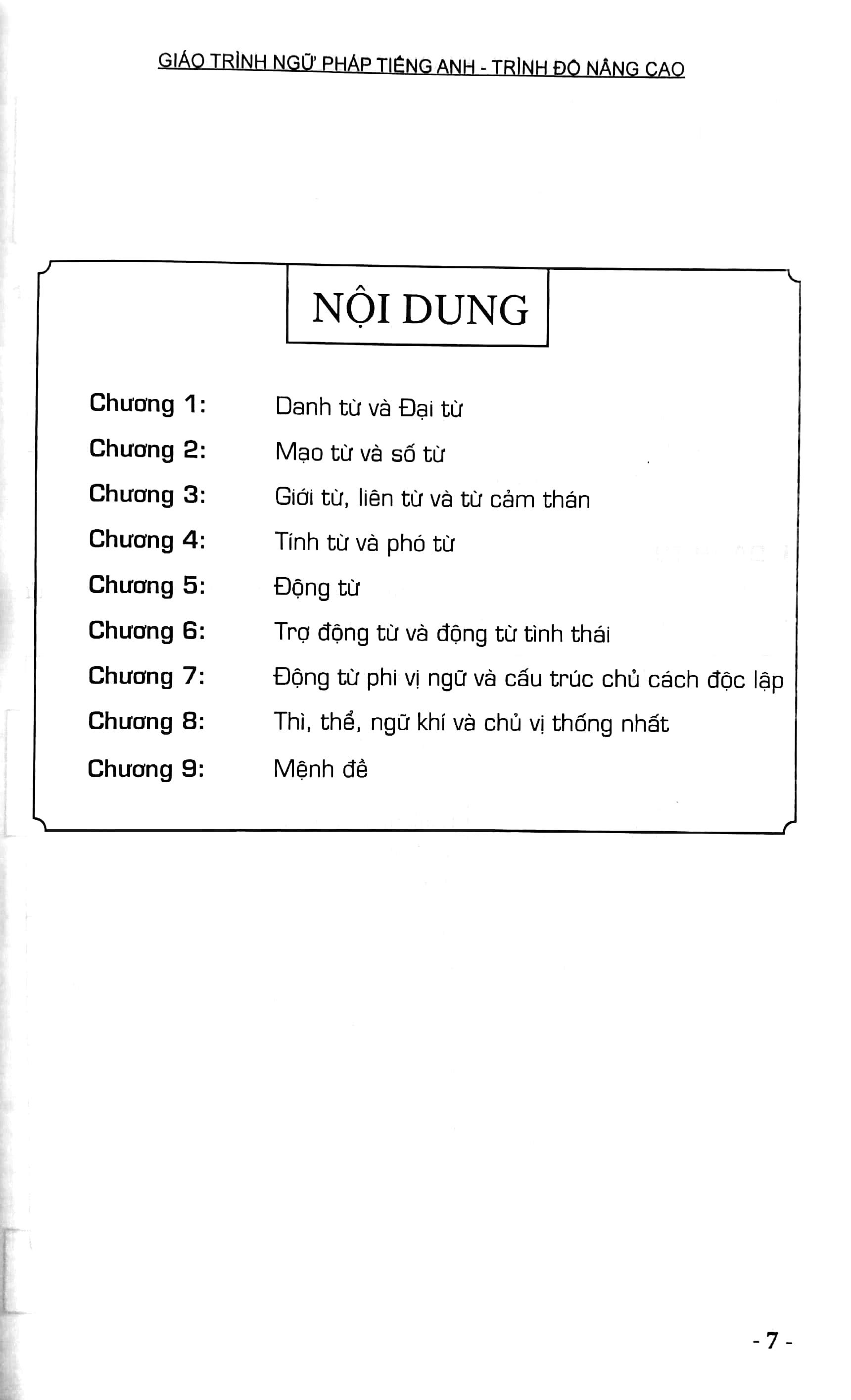 Giáo Trình Ngữ Pháp Tiếng Anh - Trình Độ Nâng Cao