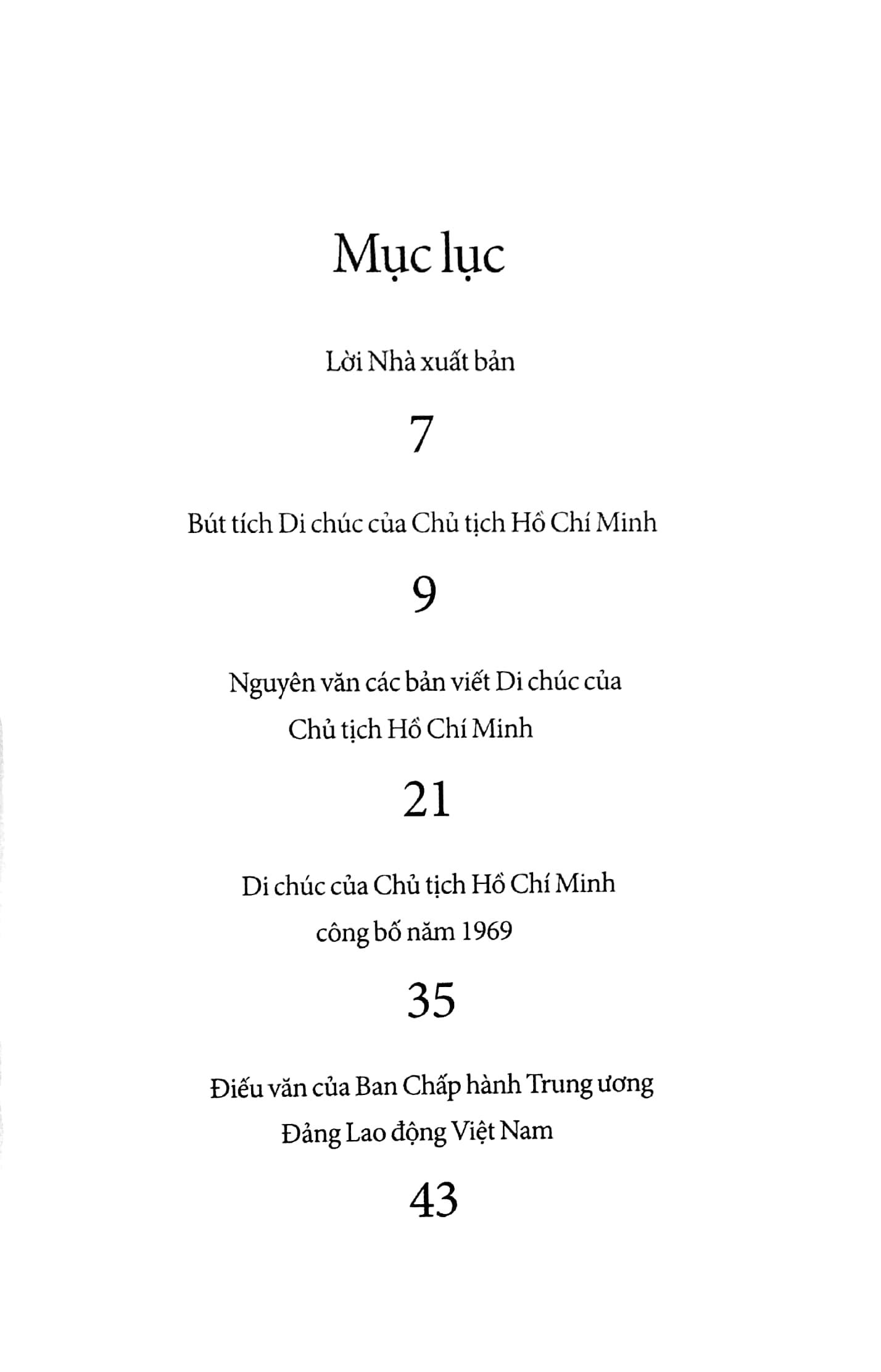 Di Chúc Của Chủ Tịch Hồ Chí Minh